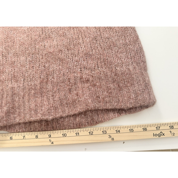 Rachel Zoe Alpaca Wool Blend Sweater Women’s Small Pink Rose Fuzzy Knit Pullover - Picture 4 of 12